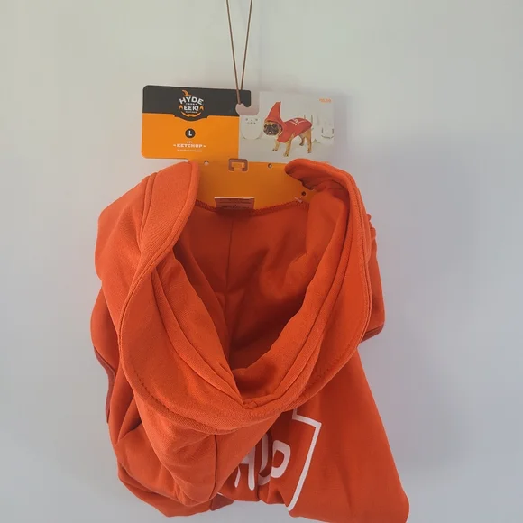 Ketchup Bottle Dog Costume Halloween Dress Up Cosplay Party Size Large L LG NEWB - Picture 2 of 4